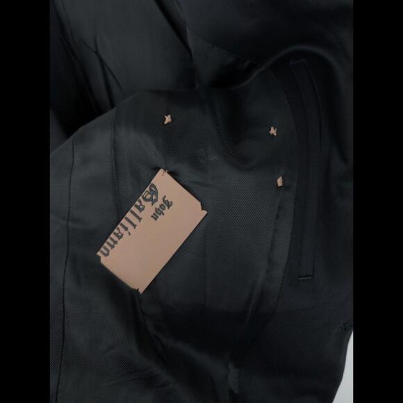 [SOLD] JOHN GALLIANO Men's Sz IT 54 US 44 XL Black Wool Gabardine Utility Jacket - Picture 12 of 15